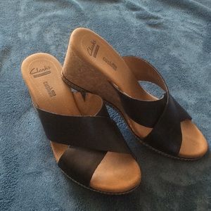 Clarks wedge sandals